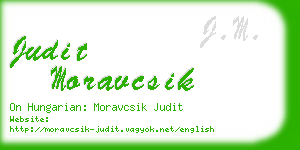 judit moravcsik business card